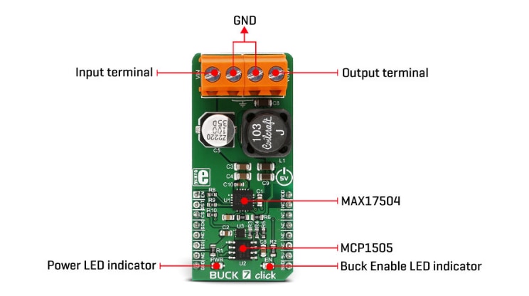 Block Diagram - Mikroe MIKROE-3094 BUCK 7 Click