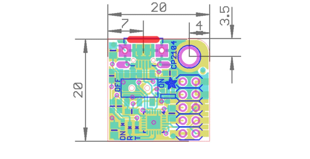 Mechanical Drawing - Adafruit PiUART USB Console for Raspberry Pi
