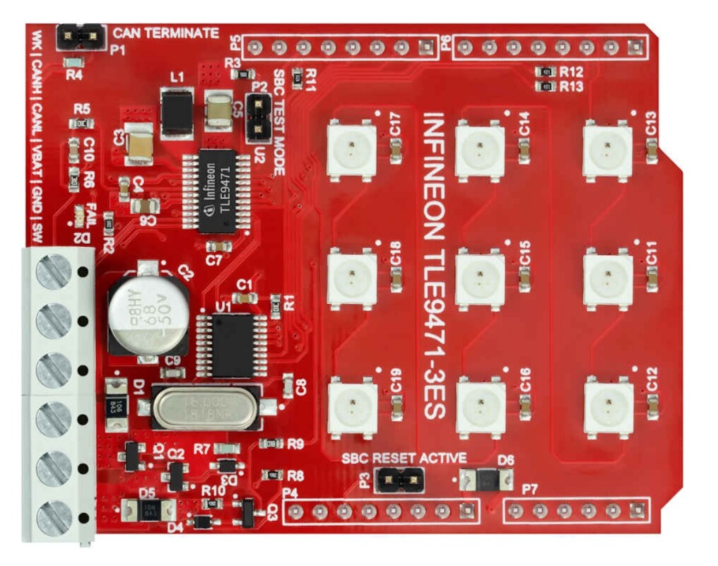 Location Circuit - Infineon Technologies SBCSHIELDTLE9471 Chip Shield
