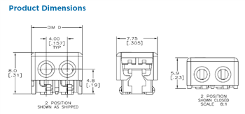 Mechanical Drawing - TE Connectivity IDC SSL Connectors