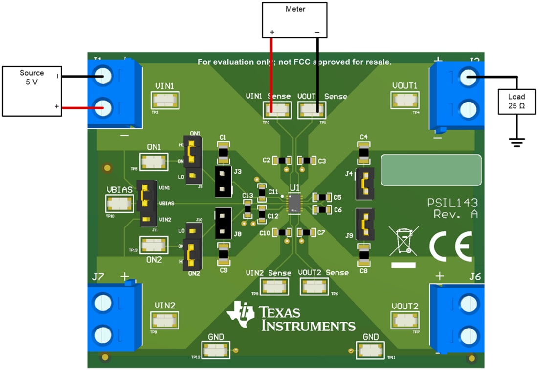 Plan mécanique - Texas Instruments Module d'évaluation (EVM) de commutateur de charge TPS22976AEVM