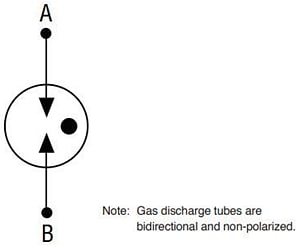 Schéma du circuit d'application - Bourns GDT25 limiteurs de tube à décharge gazeuse à 2 électrodes
