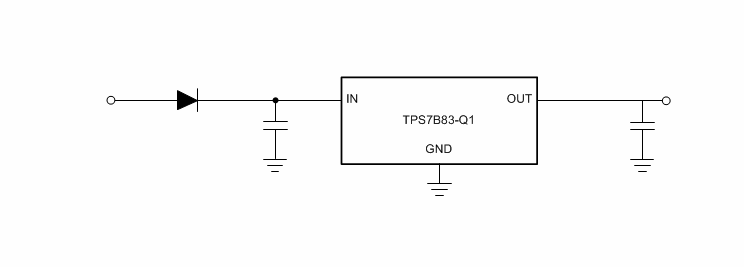 Schéma - Texas Instruments Régulateurs à faible chute TPS7B83-Q1