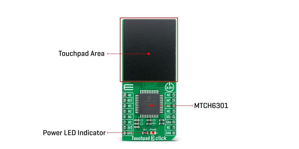 Block Diagram - Mikroe TouchPad 3 Click