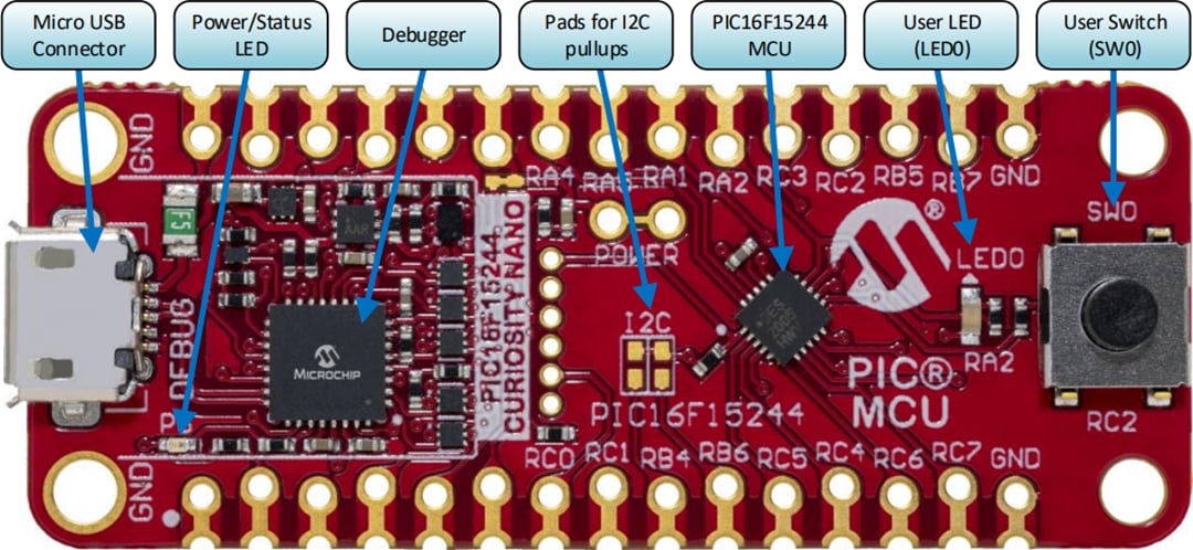 Microchip Technology Kit PIC16F15244 Curiosity Nano (EV09Z19A)