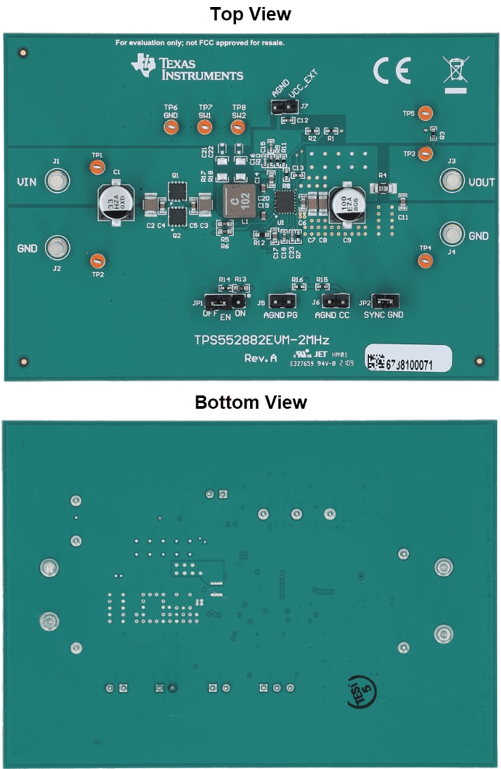 Plan mécanique - Texas Instruments Module d'évaluation de convertisseur TPS552882EVM-2MHZ