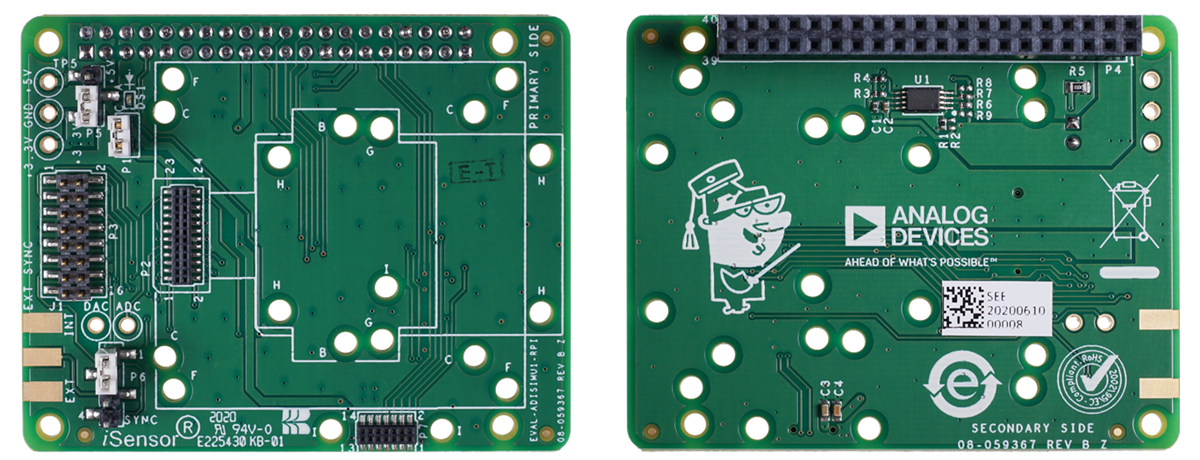 Analog Devices Inc. Carte adaptateur IMU vers Raspberry Pi