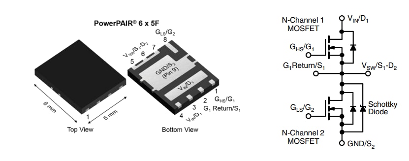 Vishay / Siliconix MOSFET N voies (d-s) double SiZF906BDT