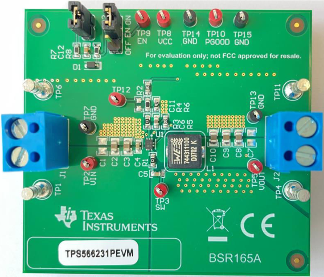 Plan mécanique - Texas Instruments Module d'évaluation (EVM) de convertisseur TPS566231PEVM