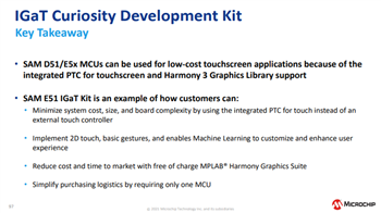 Microchip Technology Kit Curiosity Integrated Graphics & Touch SAM E51