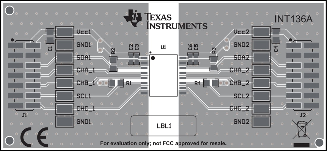 Plan mécanique - Texas Instruments Module d'évaluation (EVM) d'isolateur ISO1644DWEVM