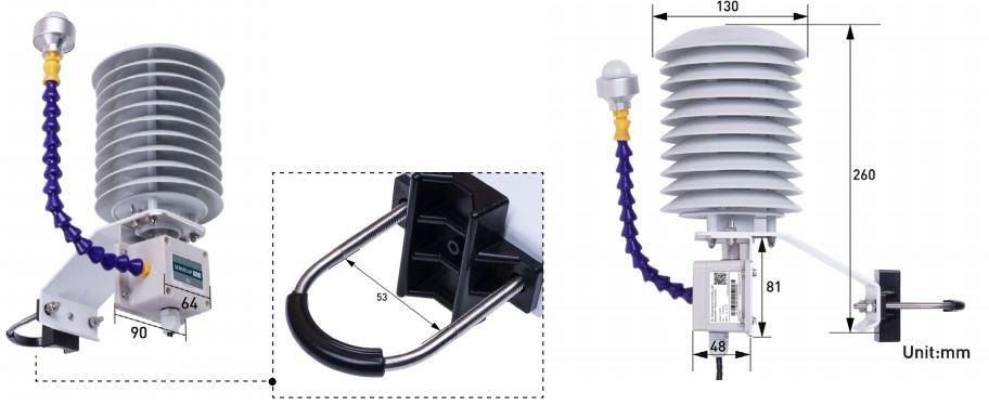 Plan mécanique - Seeed Studio Capteurs météo S4 ORCH SenseCAP