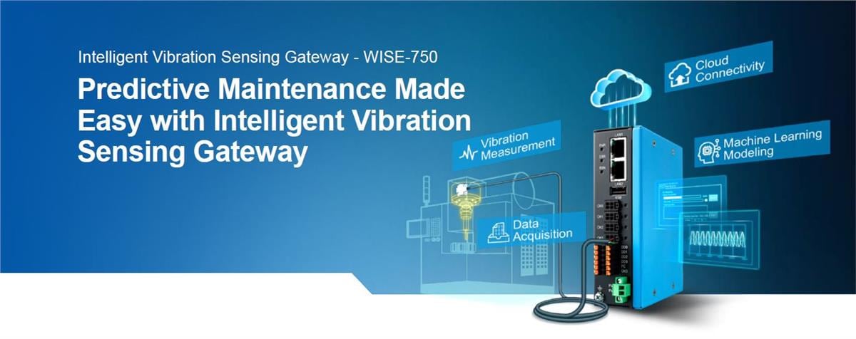 Advantech Passerelle de vibration intelligente WISE-750 Advantech Passerelle de vibration intelligente WISE-750