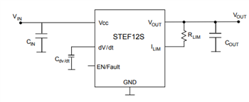 Schéma du circuit d'application - STMicroelectronics Fusibles électroniques STEF12S