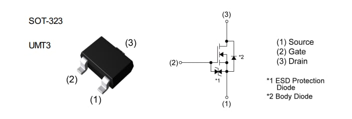 ROHM Semiconductor MOSFET à petit signal BSS138W