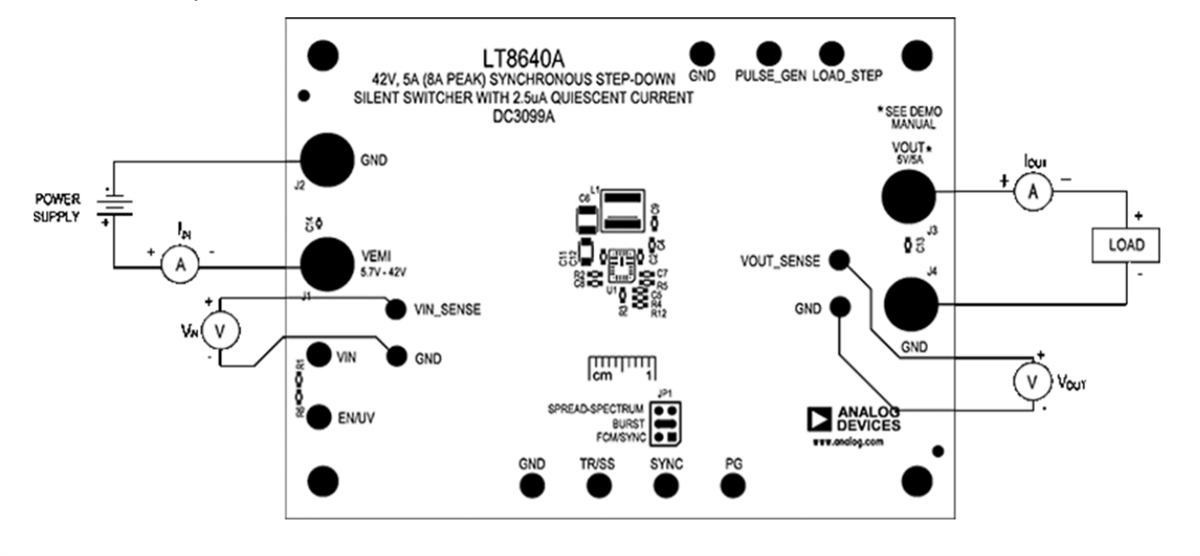 Circuit de localisation - Analog Devices Inc. Carte de démonstration DC3099A pour LT8640A