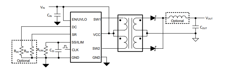 Schéma - Texas Instruments Pilote de transformateur Push-Pull SN6507/SN6507-Q1