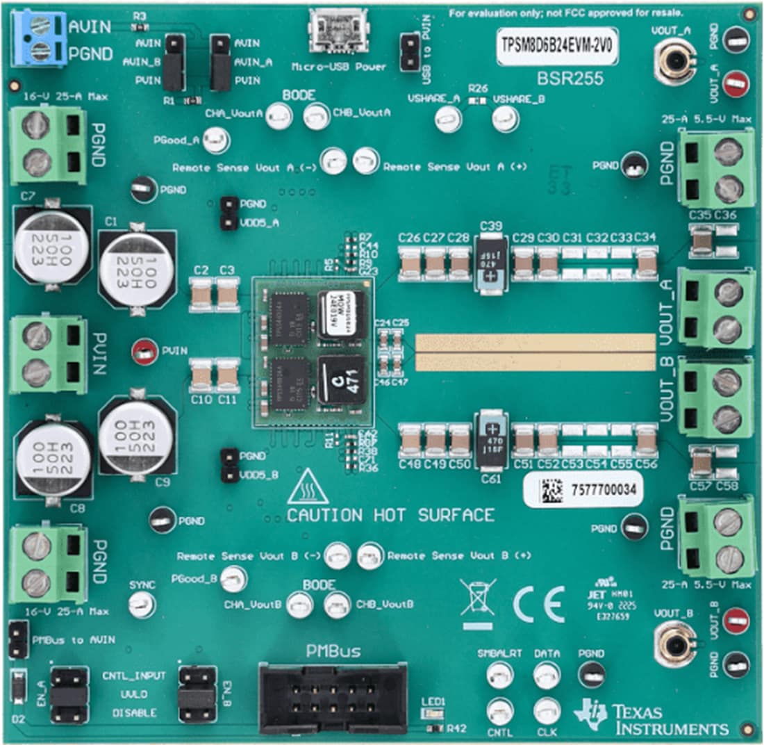 Plan mécanique - Texas Instruments Module d'évaluation du module d'alimentation TPSM8D6B24EVM-2V0
