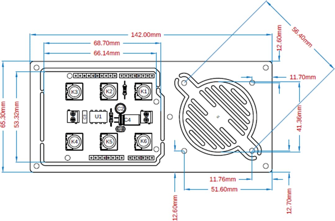 Plan mécanique - Arduino Fabriquez votre kit UNO (AKX00037)