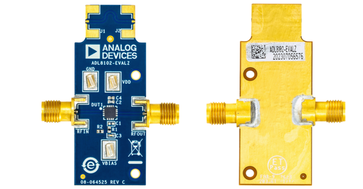 Circuit de localisation - Analog Devices Inc. Carte d'évaluation ADL8102-EVALZ
