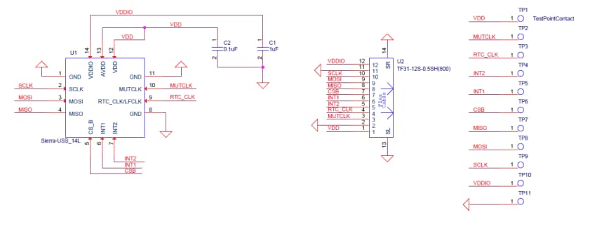 Schéma - TDK InvenSense Carte d'évaluation EV_ICU-20201-00