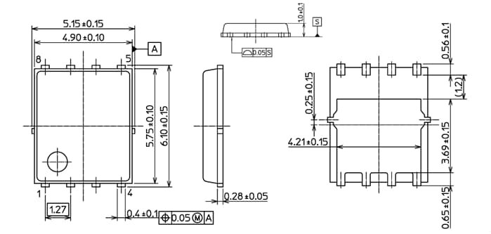 Graphique - Toshiba MOSFET à canal N au silicium TPH1400CQ5