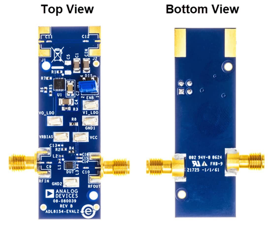 Plan mécanique - Analog Devices Inc. Carte d'évaluation ADL8154-EVALZ pour ADL8154