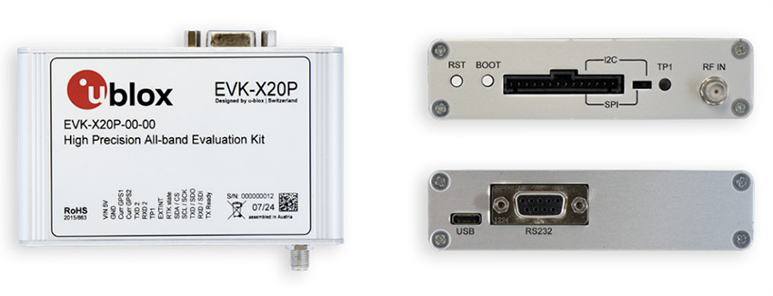 Plan mécanique - u-blox Kit d’éval de GNSS de haute précision sur toutes bandes EVK-X20P
