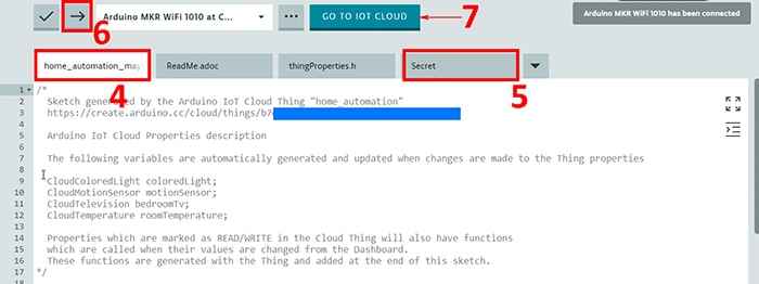 Flashing the Arduino MKR WiFi 1010 using the Arduino Web Editor