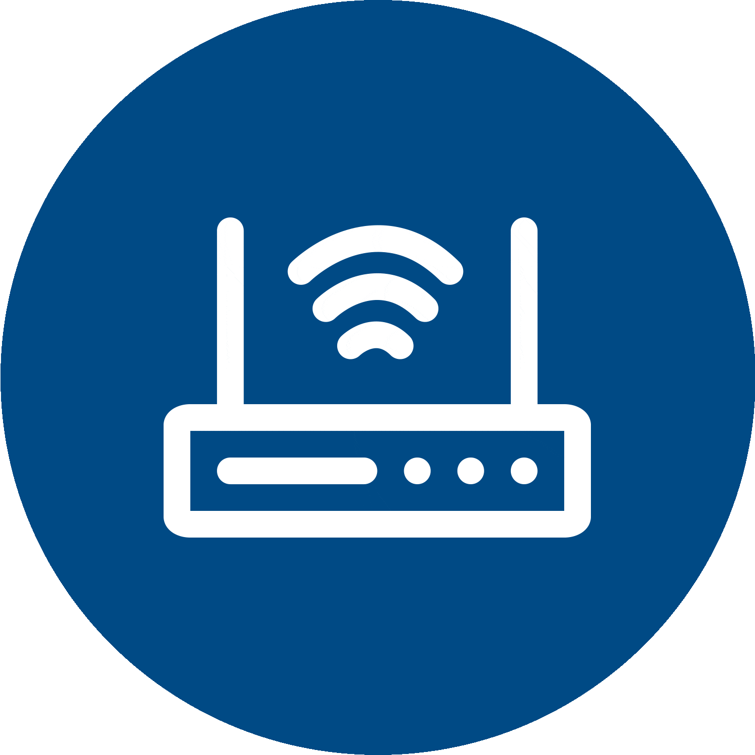 animation of router with wifi symbol