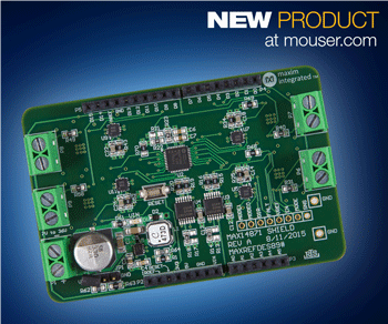 Mouser Electronics Now Shipping the Maxim MAXREFDES89# DC Motor Driver mbed Shield